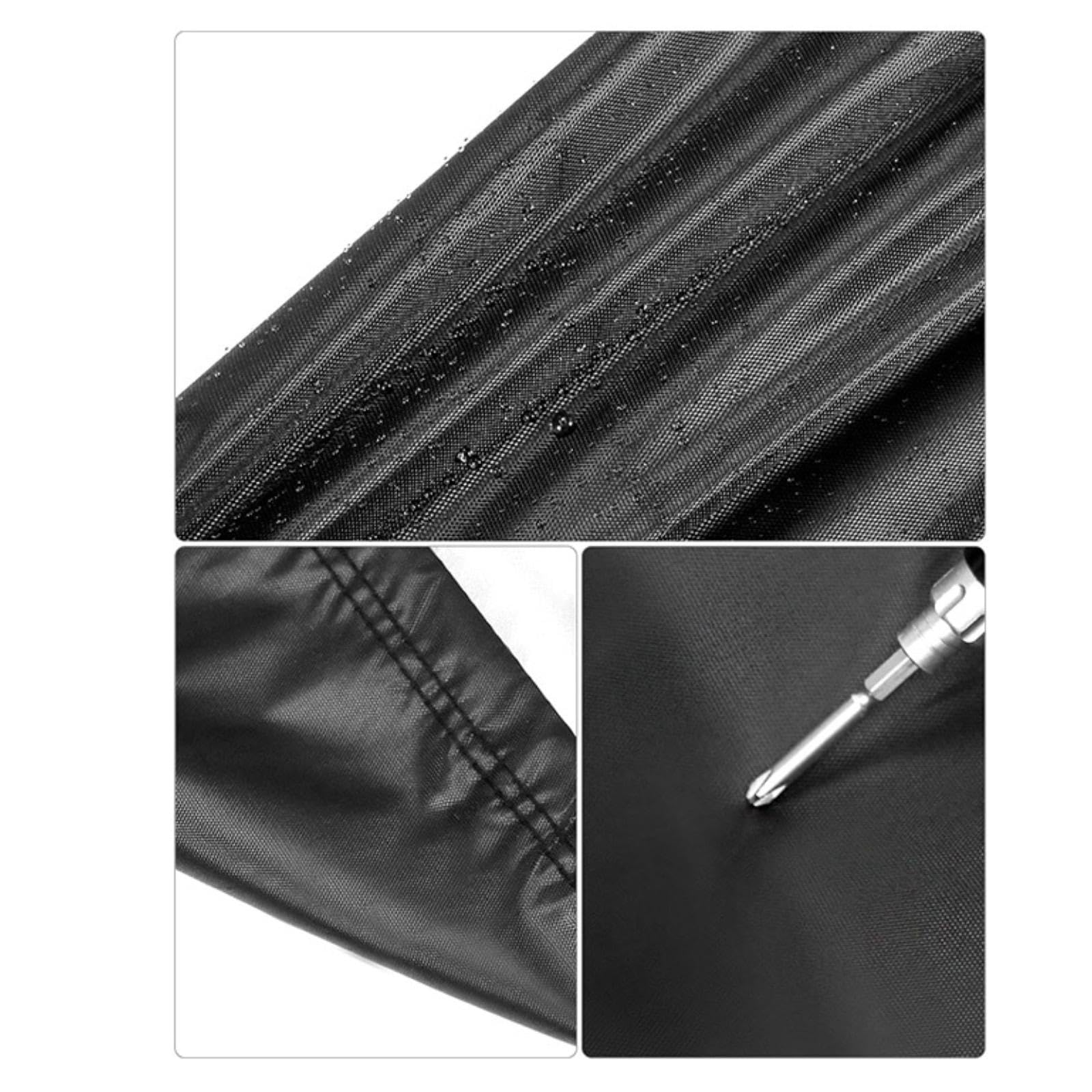 Copri Scaffale FytStycale Con Cerniere - Tessuto Oxford 210D Impermeabile, 123x46x183cm, Nero - Foto 3