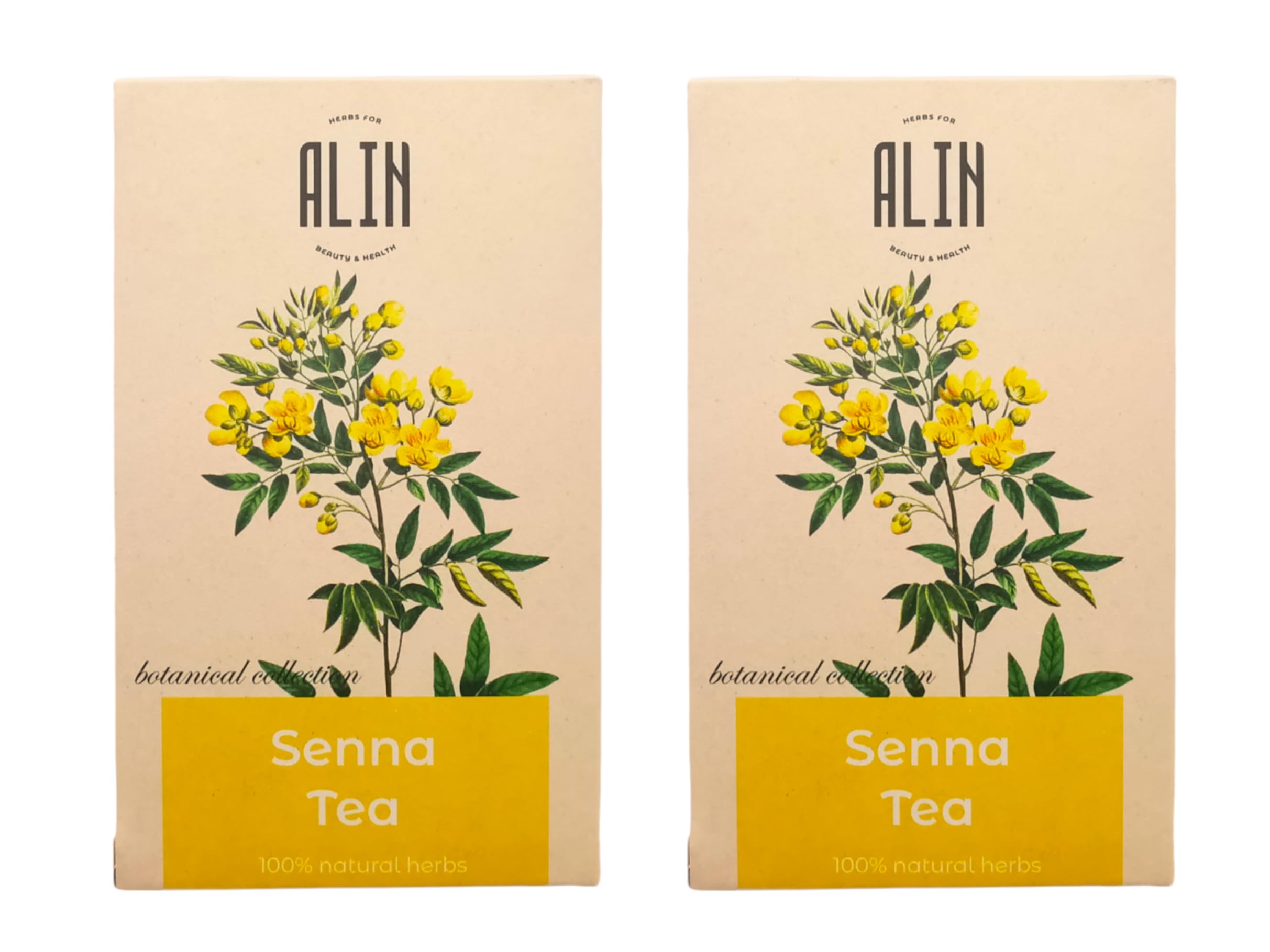 ALIN Senna Leaf Tea set 2 boxes x 20 Tea Bags (60 gr)