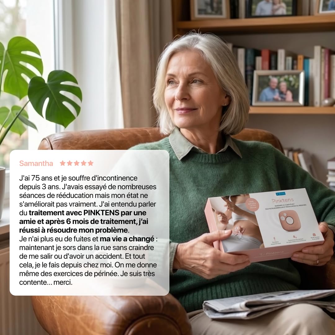 Pinktens Dispositif Médical Connecté, Contre les Douleurs Menstruelles et l'endométriose, Muscle et Renforce le Périnée, Prévention Incontinence, Descente d'Organe, Appareil de Musculation Pelvienne