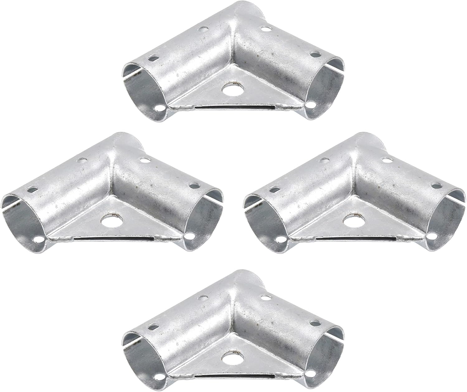 2" (1 7/8" OD) x 2" (1 7/8" OD) Chain Link Fence Gate Corner | Pressed Steel Gate Corner | Gate Elbow | Pack of 4