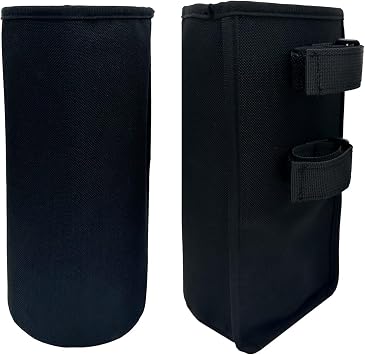 Drumstick Holder Drum Sticks Nylon Holder High-Capacity Bag for Drumsticks Brushes Mallets with Two Hook & Loop Straps Attach to Drum Kit & Music Stand