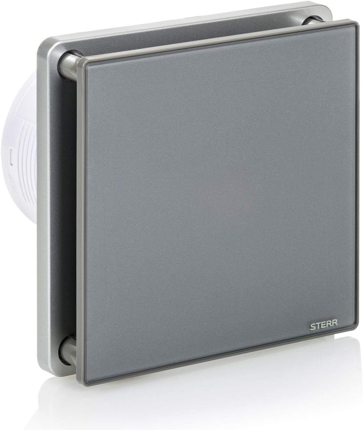 STERR LFS100-QST - 100 mm Extracteur de Salle de Bain, Minuterie, 95 m³/h, Argent main image 1