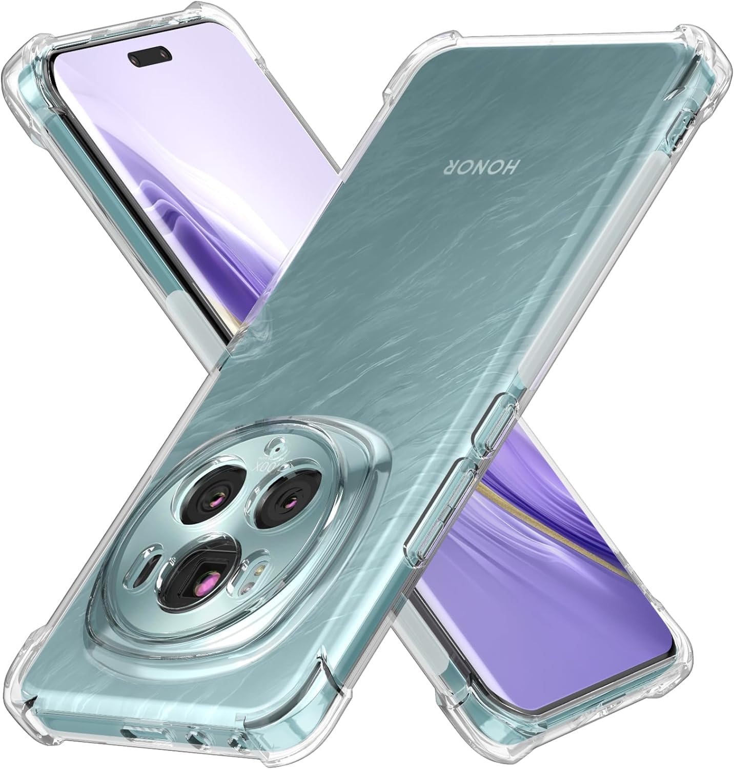 GenericHonor Magic6 Pro Case, Honor Magic 6 Pro Phone Case Clear, Reinforced Corners Scratch Resistant TPU Rubber Soft Silicone Best Cmera Protective Clear Cover for Honor Magic 6 Pro (Clear)