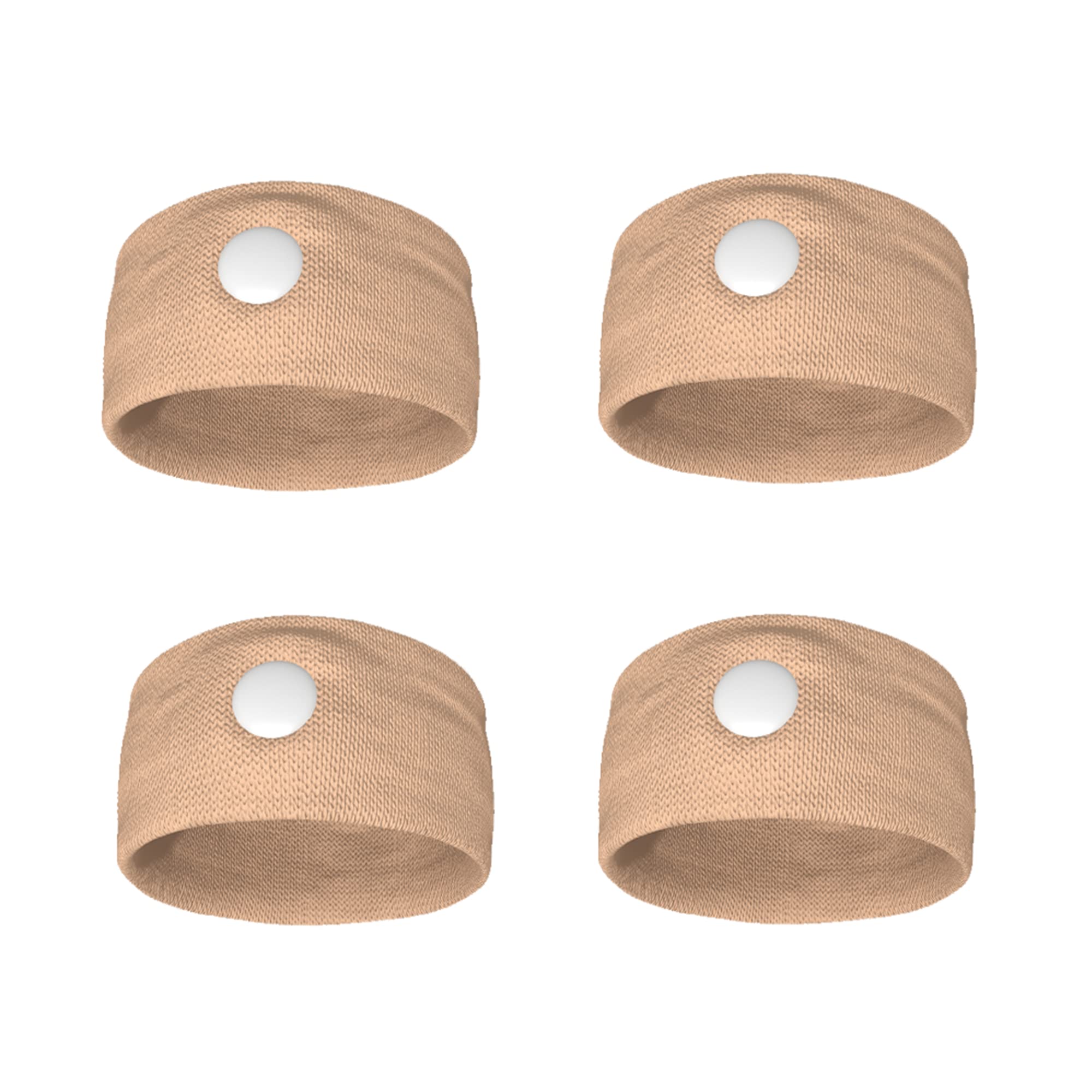 Preggie Anti-Nausea Wristbands – Morning Sickness Relief – Clinically d Nausea Relief Aid - Pregnancy Nausea Relief – Acupressure Wristband - Side Effect Free - 2 Pairs, Set of 4 Bands - Beige