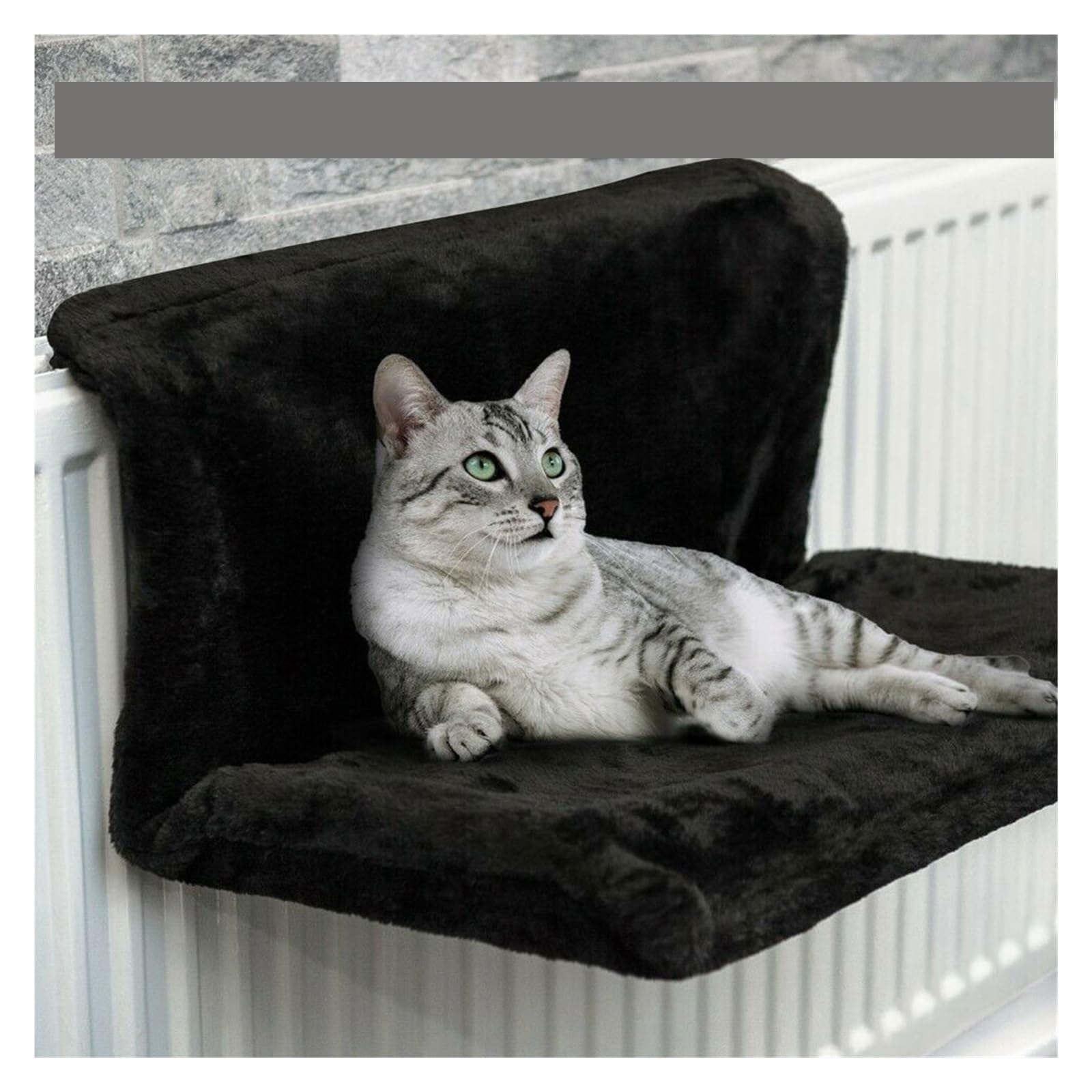 Letto For Gatti Sospeso Amaca For Rimovibile Letti For Animali Domestici For Panca Radiatore Nido For Gattini Con Robusti Accessori For Struttura In Metallo Amaca Per Gatti(Black)
