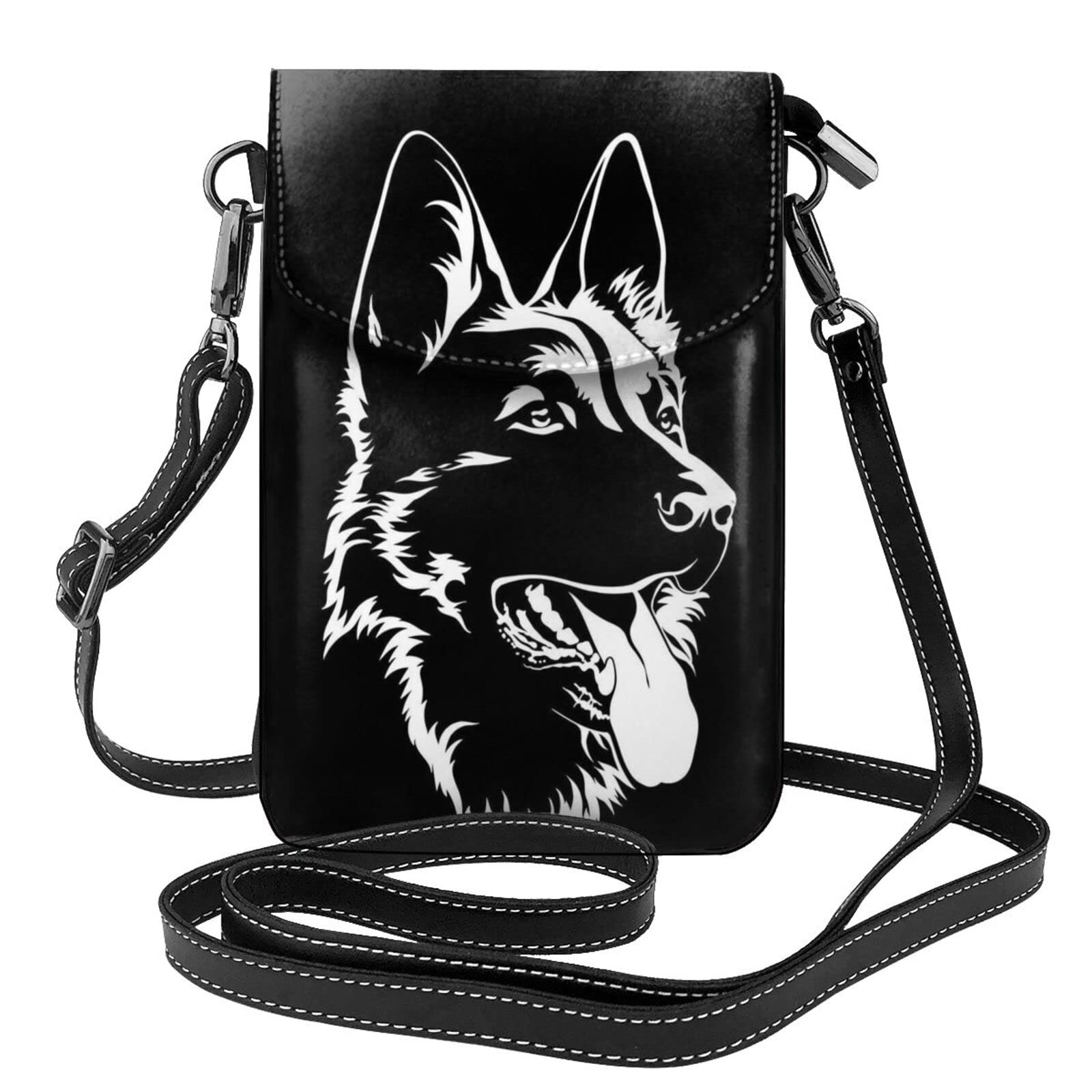 MSJSBlack German Shepherd Cross Body Bag Small Cell Phone Purse Casual Shoulder Bags For Women