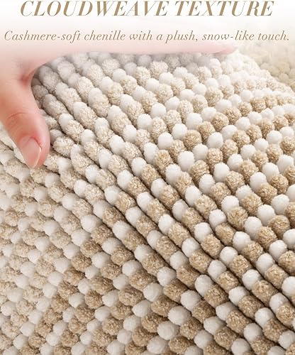 Miniatura 2 de Alfombra de baño grande de felpilla antideslizante para ducha, suave, absorbente de agua, alfombra de baño delante de la bañera, fregadero, suelo de