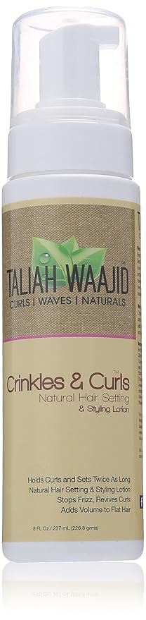 Taliah Waajid Black Earth Products Crinkles and Curls Natural Hair and Loc Styling Lotion, 8 Ounce
