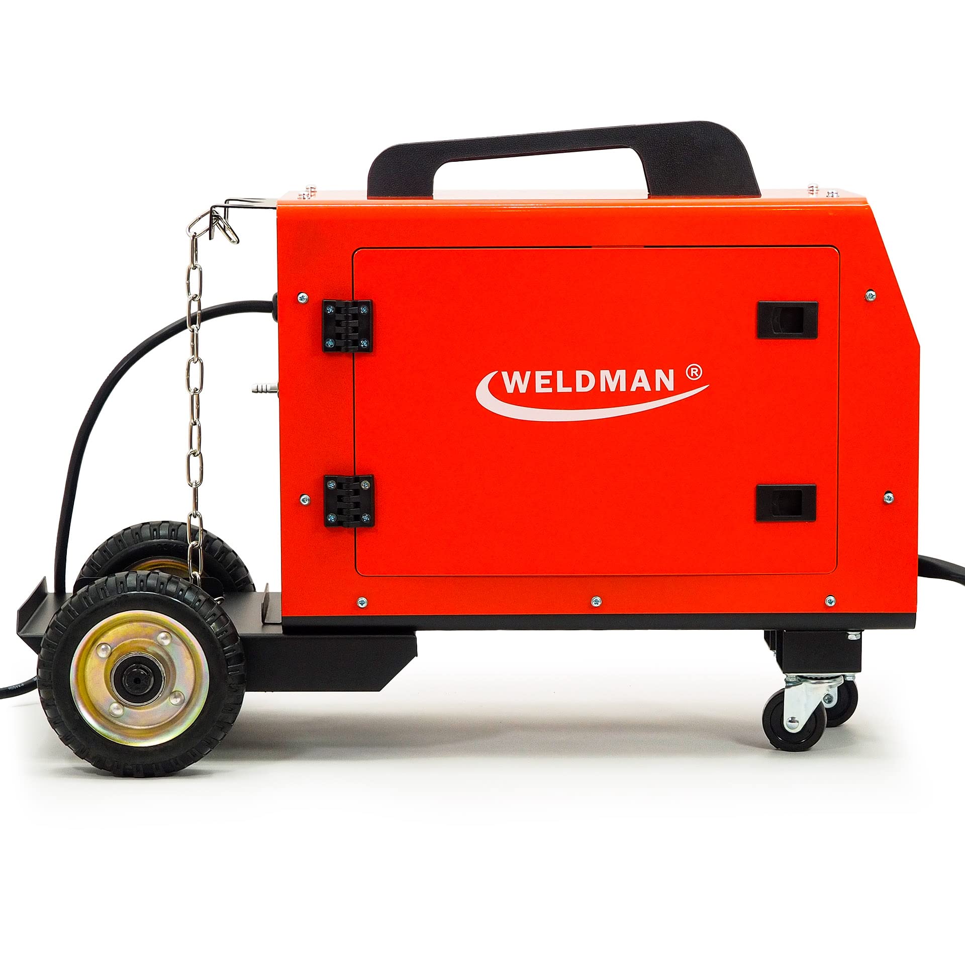 WELDES SET Weldman MICRO MIG 200 MIG/MAG Inverter Saldatrice 200Amp Saldatrice 3in1 FLUX MMA, Rosso