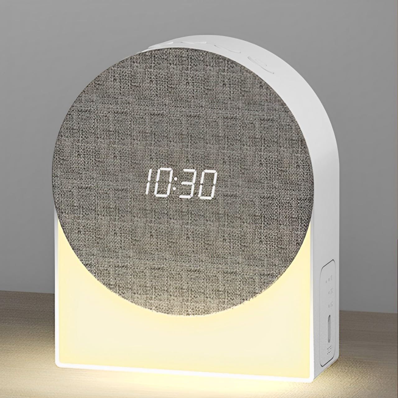 4 en 1 Despertador Digital + Máquina de Sonido + Altavoz Bluetooth + Luz Noche, Gemmac Lámpara Nocturna Despertador de Ruido Blanco Máquina de Sonido Dormitorio Night Light para Bebé, Niños, Guardería