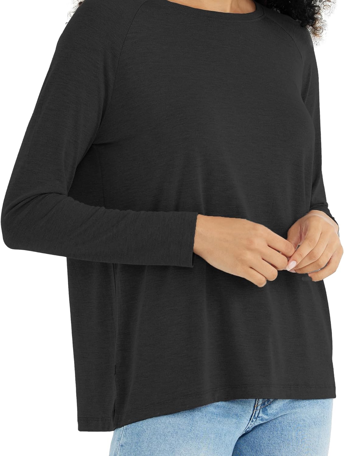 Free Fly Women's Everyday Flex Long Sleeve - UPF 50+ Sun Protection Premium Weight Bamboo Viscose Womens Shirt Raglan Sleeve - Image 3