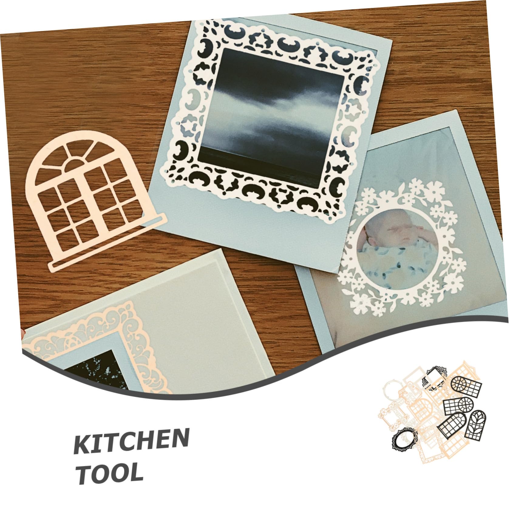 ARTIBETTER 4 Set Carta Di Materiale Cavo in Rilievo Forniture Per Riviste Estetiche Diario Journaling Pizzo Mestiere Carta Per Decoupage Vintage Accessori Per Album 40 Pezzi*4