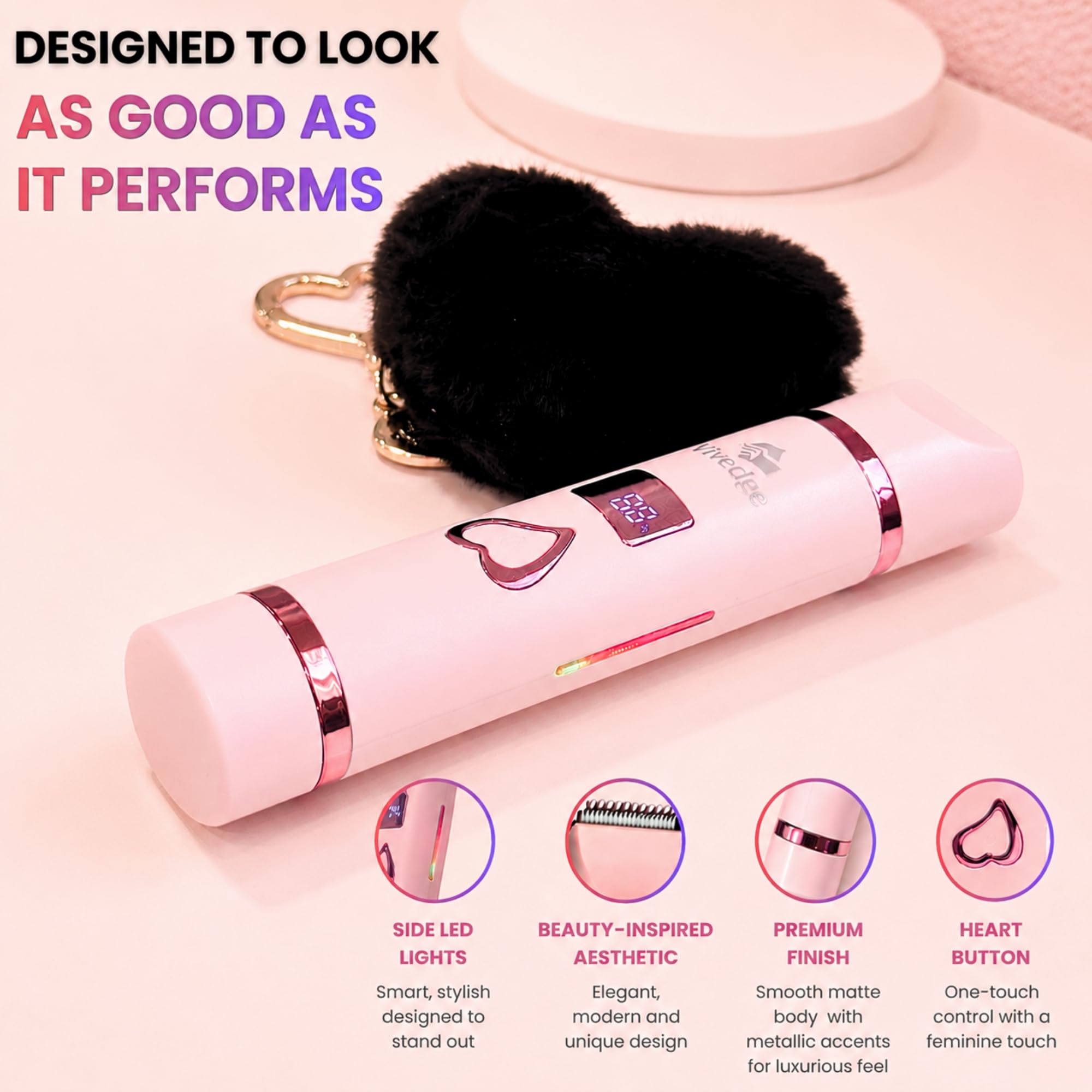 Maquinilla de afeitar eléctrica para mujer, recortadora de bikini y removedor de vello facial, recargable con hoja de cerámica, impermeable, pantalla LED, USB-C, bloqueo de viaje, regalo