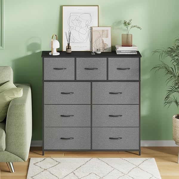 Ufurniture 9 Drawer Tallboy for Clothes Storage
