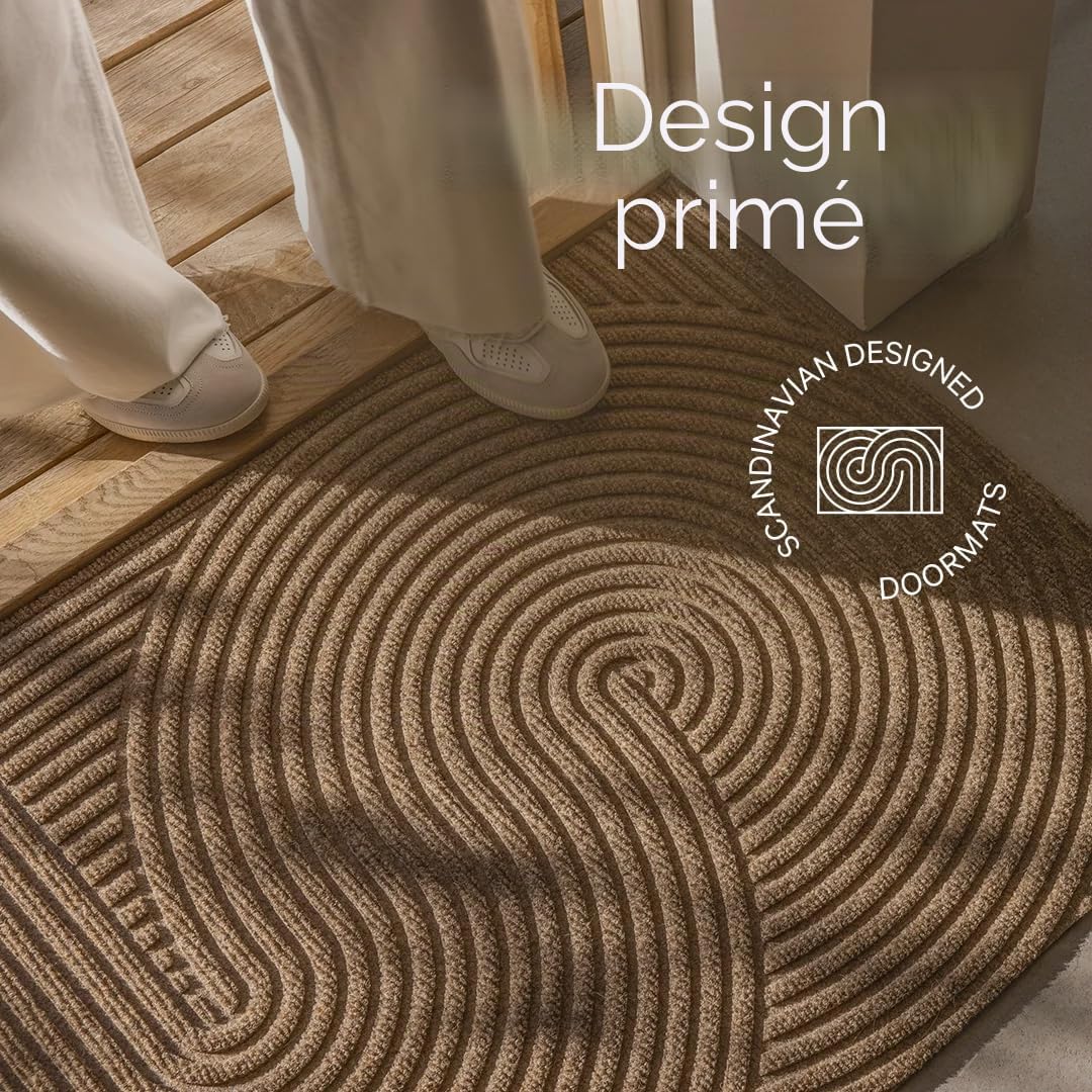 Paillasson d'entrée en sable, tapis d'entrée d'intérieur et d'extérieur imperméable, décoration d'intérieur scandinave moderne, antidérapant, paillasson d'automne, tapis lavable de 61 x 91 cm
