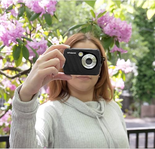 Miniatura 12 de Polaroid IS048 - Cámara digital pequeña, ligera, impermeable, para compartir instantáneamente, 16 MP, cámara de acción portátil digital (negro) Rojo