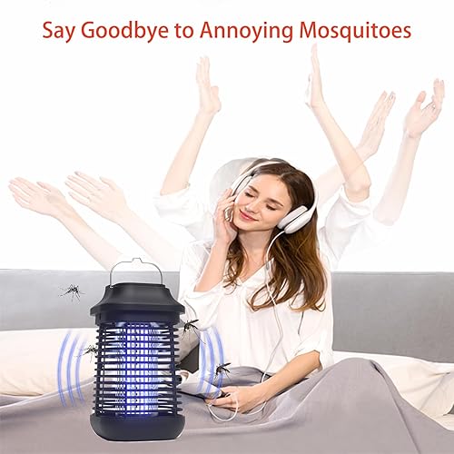 Miniatura 9 de Zapper de insectos 2 en 1 para exteriores e interiores mata mosquitos impermeable de alta potencia lámpara electrónica de mosquitos de 4200 V para