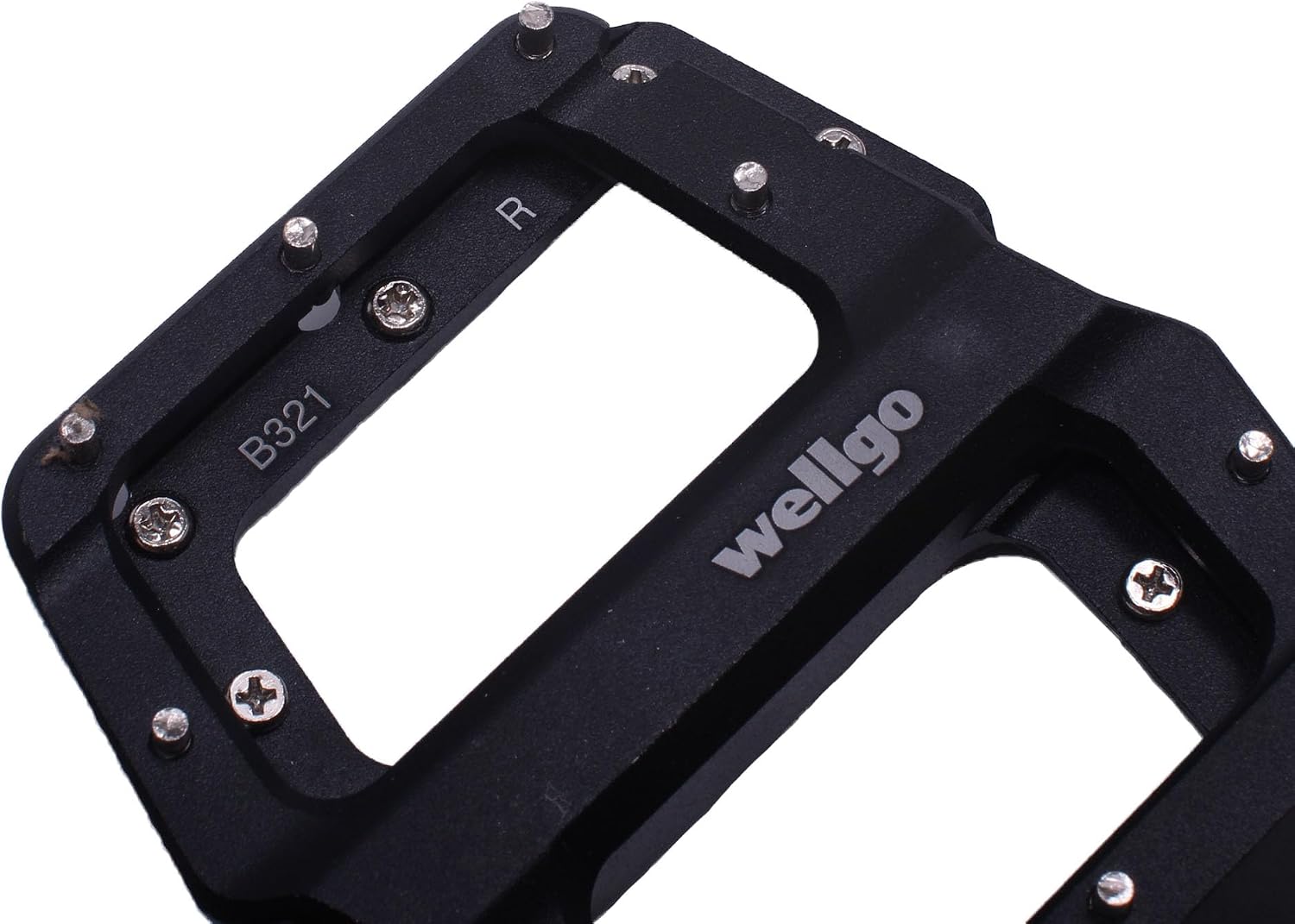 Lightweight Bike Pedals,Waterproof Bicycle Pedals with CNC Aluminum,Universal 9/16 inch Anti-Skid Platform for Commuter Bike,MTB,E-Bike,BMX,Wellgo B321 Pedals