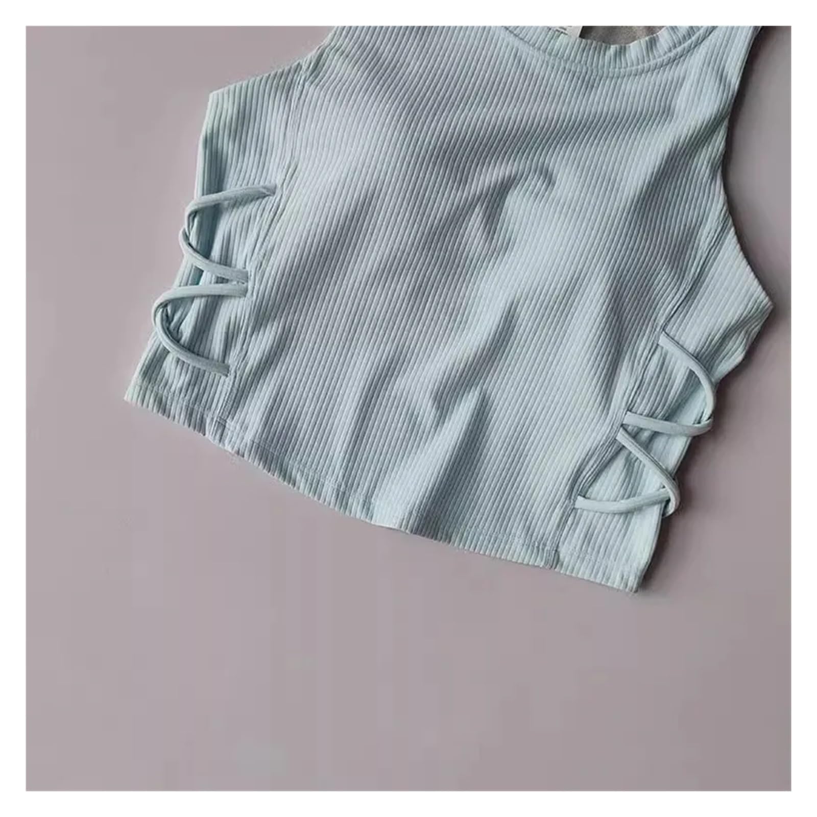 Canotta Fitness da Donna Canotta da Yoga Traspirante ad Asciugatura Rapida da Donna for Fitness e Pilates, Aderente, con Cuscino Fisso for Il Petto.