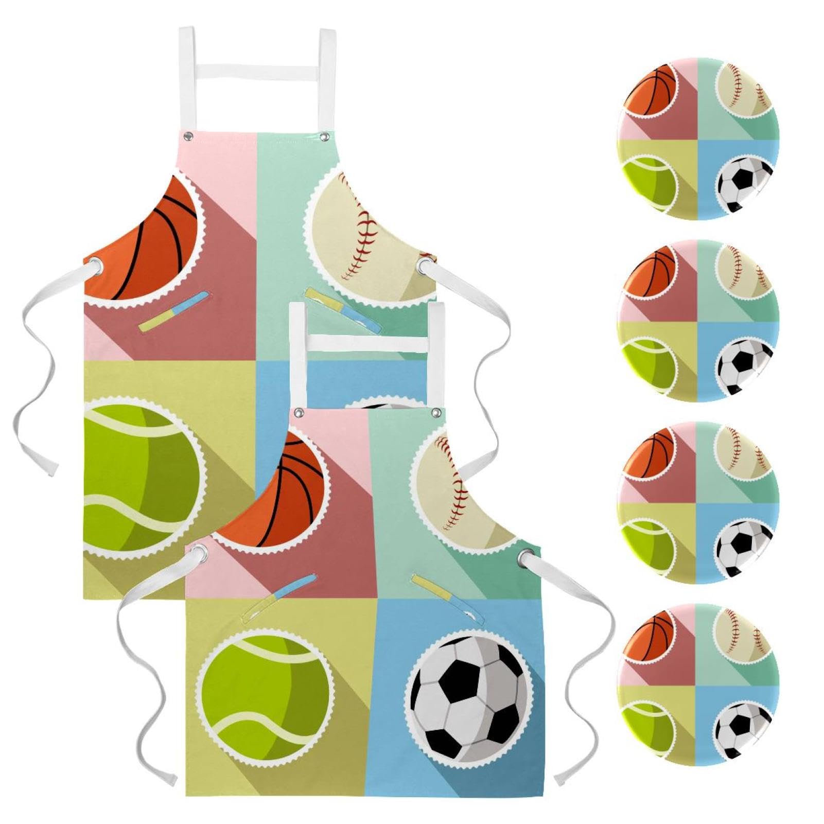 Tablier de cuisine ajustable style basket-ball pour restaurant - 7