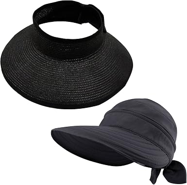 Sun Hats for Women Straw Sun Visor 