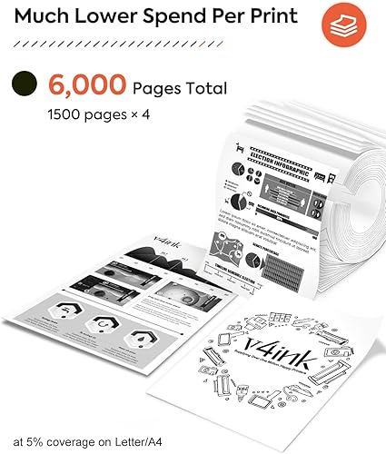 Miniatura 3 de v4ink Cartucho de tóner compatible CF283A de repuesto para HP 83A CF283A para uso en impresoras MFP M127fw M127fn M125nw M201dw M201n M225dn M225dw