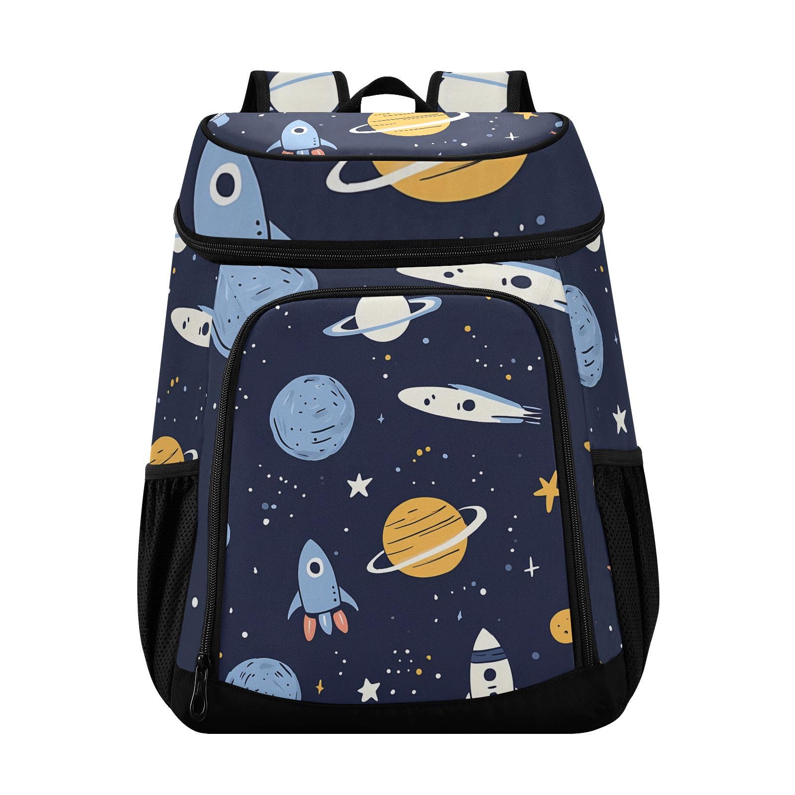 Rocket Planet Cartoon Cooler Backpack Cooler Insulated Leak Proof Lunch Backpack 36 Cans Waterproof Soft for Men Women Picnic Hiking Camping Beach