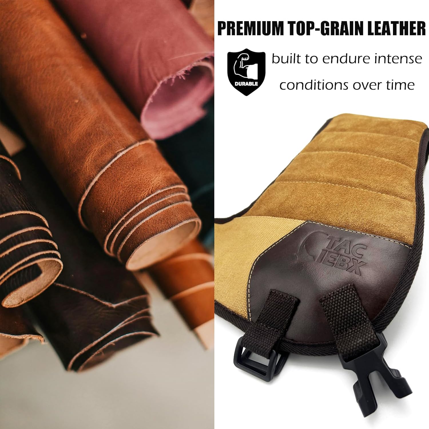 Leather Shoulder Pad for Shooting Recoil Pad Rifle Men Protective Vest Shields Pads Padding for Shotgun Range Hunting