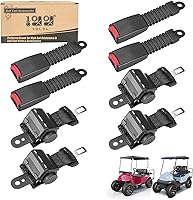 10L0L 4-Pack Universal Retractable Golf Cart Seat Belts for Yamaha EZGO Club Car - Adjustable 42" Fits Front Rear Seats (No Bracket)