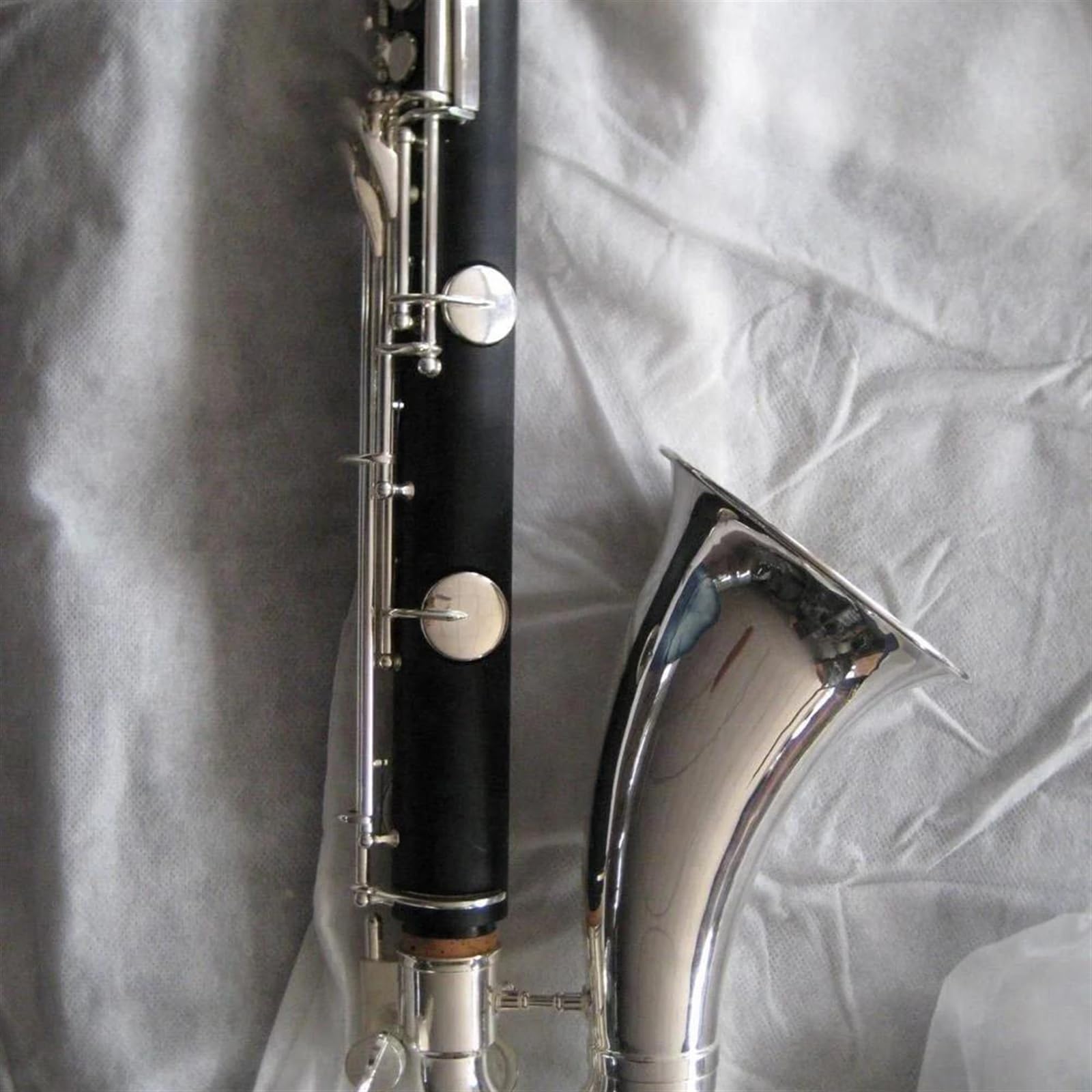 Corpo In Bachelite Chiavi Placcate Argento Clarinetto Clarinetto Basso In Mi Basso 18 Tasti Con Custodia In Pelle E Accessori Kit per Clarinetto