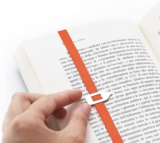 Lastword Bookmarks - Elastic Bookmark Perfect for Any Book, Office - Bookmarks for Women - Bookmarks for Men - Bookmarks for Children - Don't Lose Your Mark, Designed in Italy Book Marks (Coral)