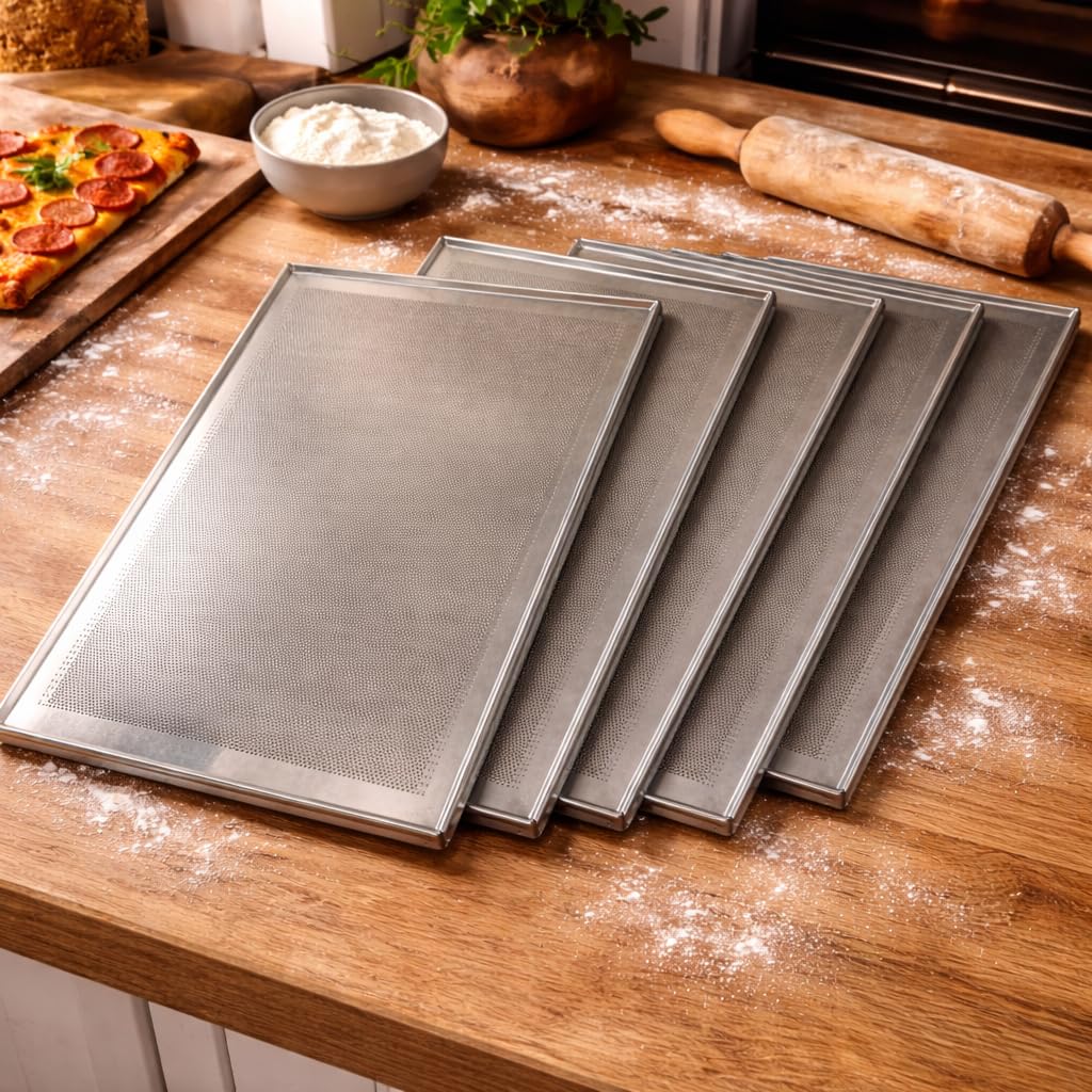 Bandeja de aluminio microperforada 600 x 400 x 20 mm