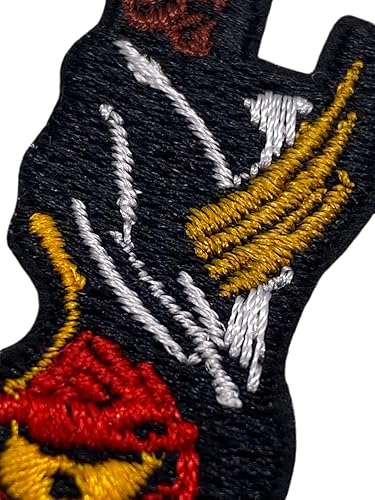 Miniatura 4 de BOHAQA Hannya - Parche de daga de máscara de 4 pulgadas, parche japonés de Demon Oni Hannya, planchadocosido