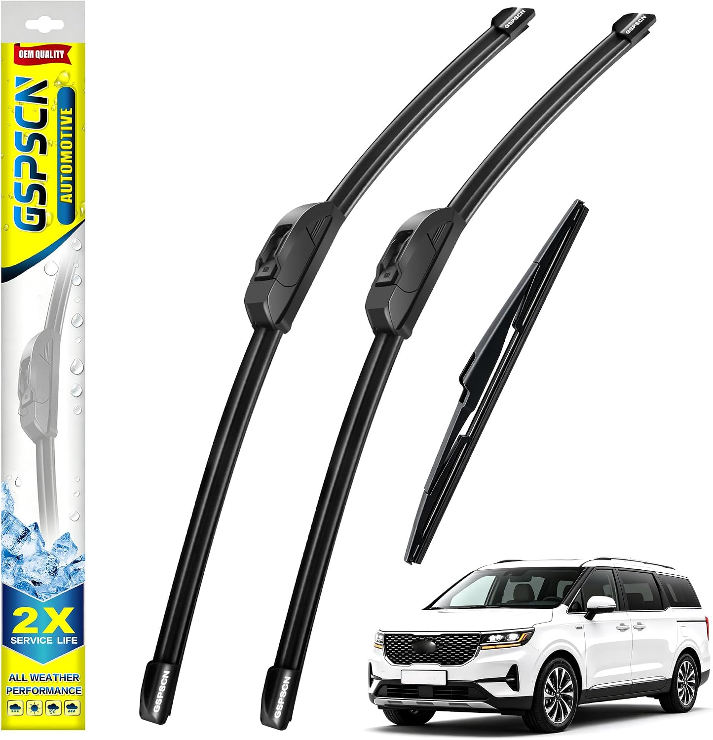 GSPSCN Windshield Wiper Blades for Kia Carnival 2022-2026 (Pack of 3)