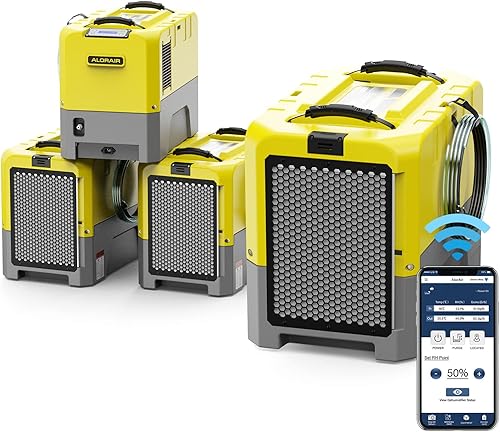 Miniatura 7 de ALORAIR 180 deshumidificadores comerciales PPD con WiFi inteligente, deshumidificador de sótano con bomba, unidad de daños por agua industrial,