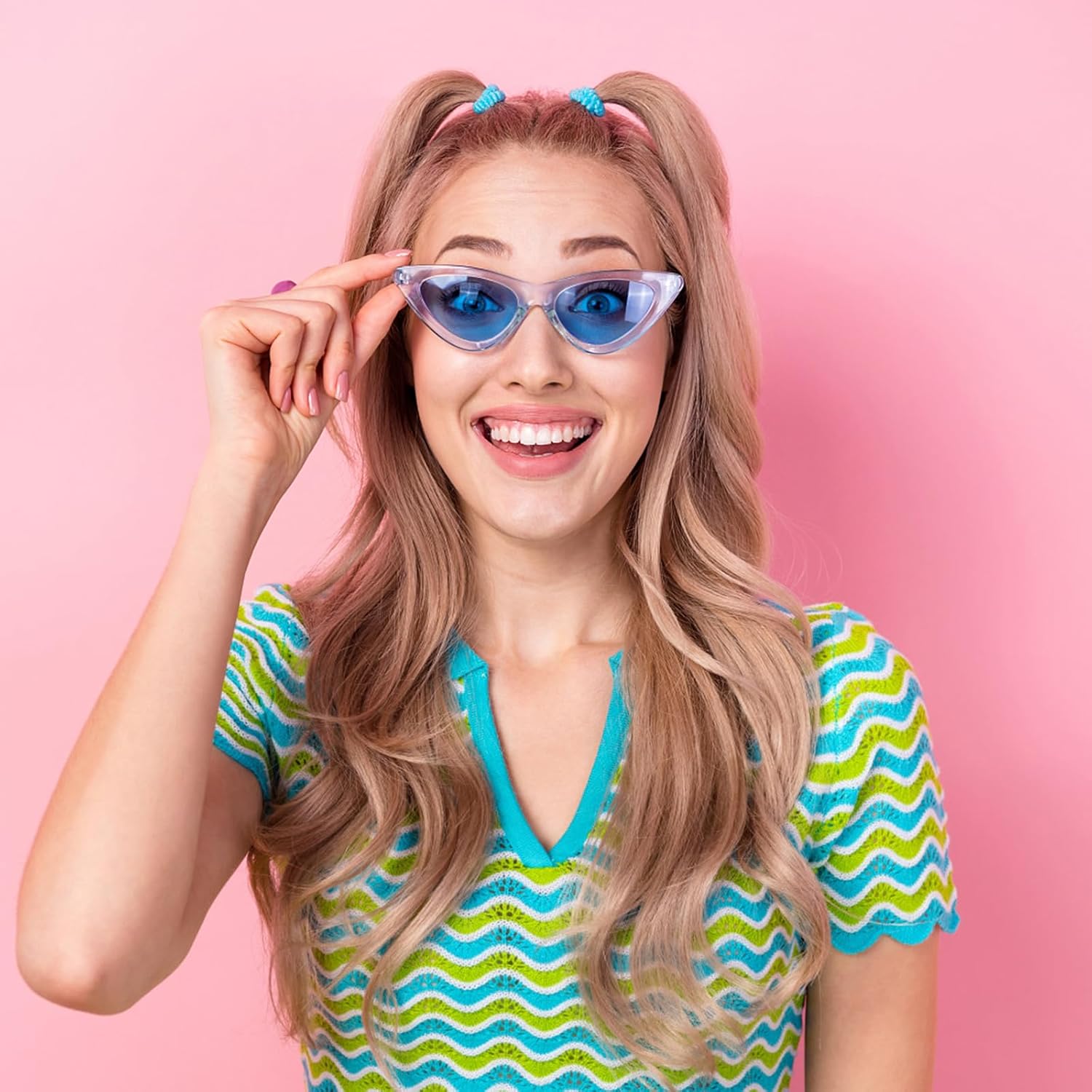 Pibupibu 12 Pack Mixed Style Party Sunglasses for Women Men Bulk Retro Funky Y2K Glasses Set - Image 5