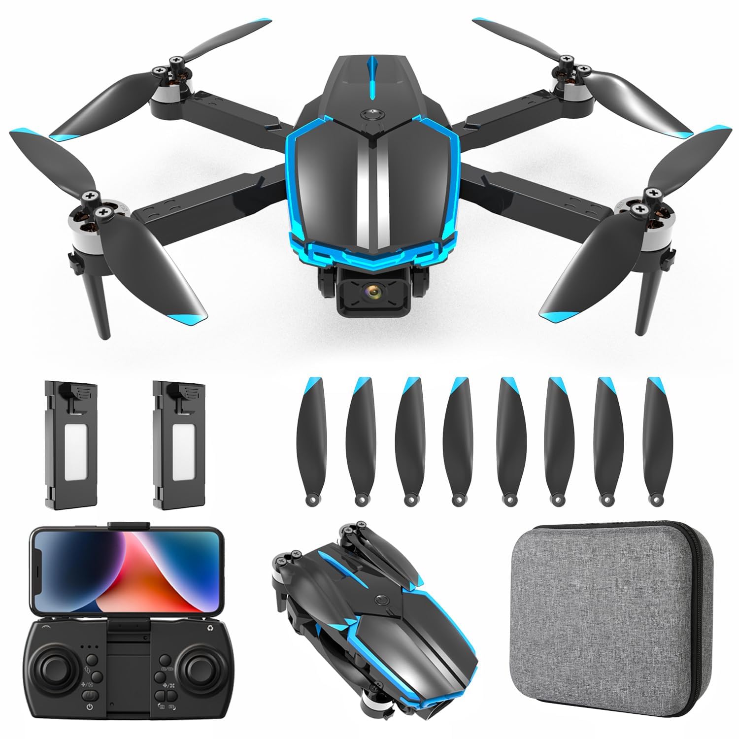 Drone con Telecamera 4K per Bambini e Adulti | Motore Brushless/FPV/Controllo Gesto/Avvio One-Key/36 Mins Tempo di Volo | Viaggio/Giocattolo Regali per Ragazze e Ragazzi