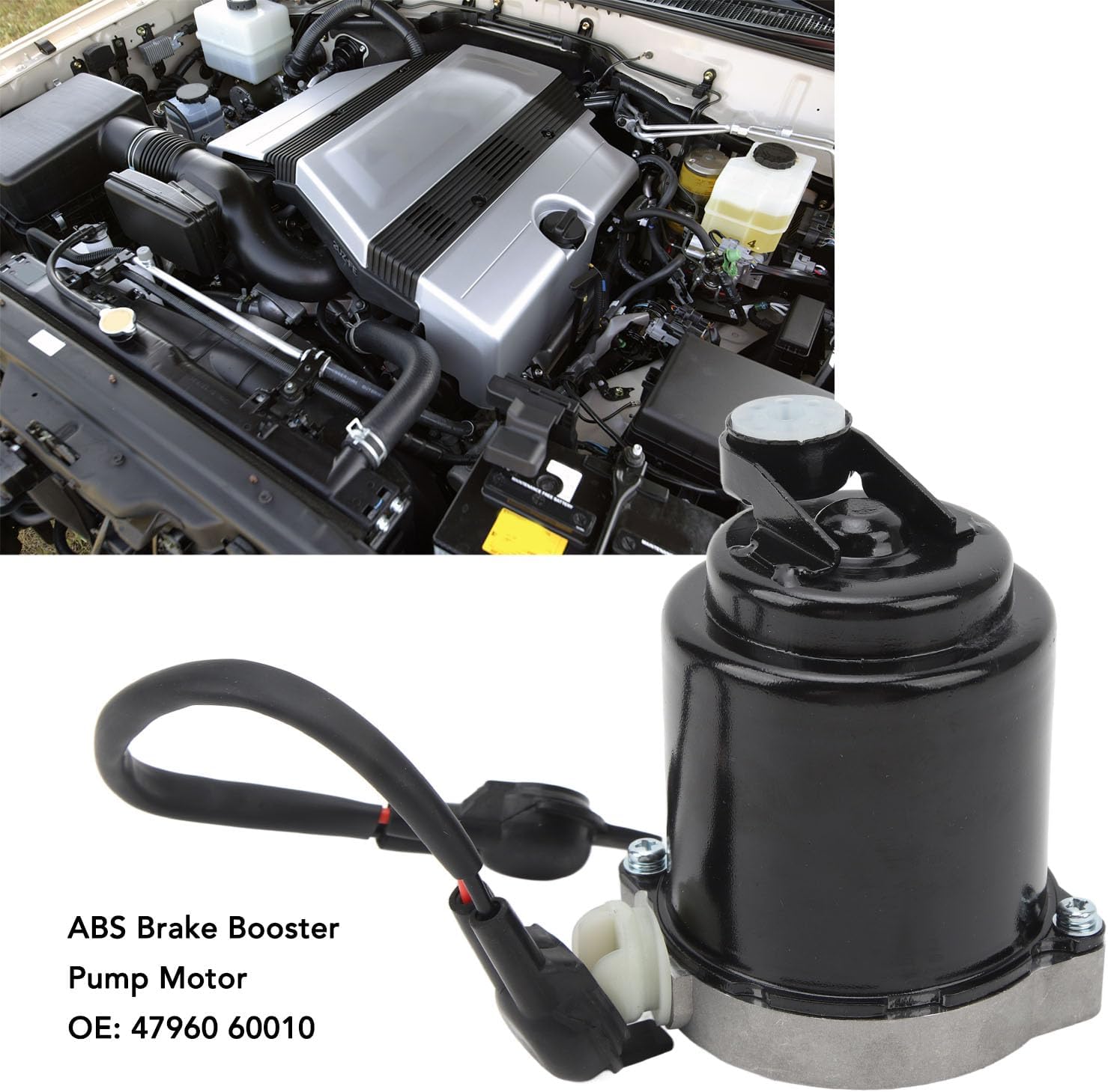 ABS Brake Booster Pump Motor, 47960 60010 Brake Booster Replacement forTundra1999 to 2004
