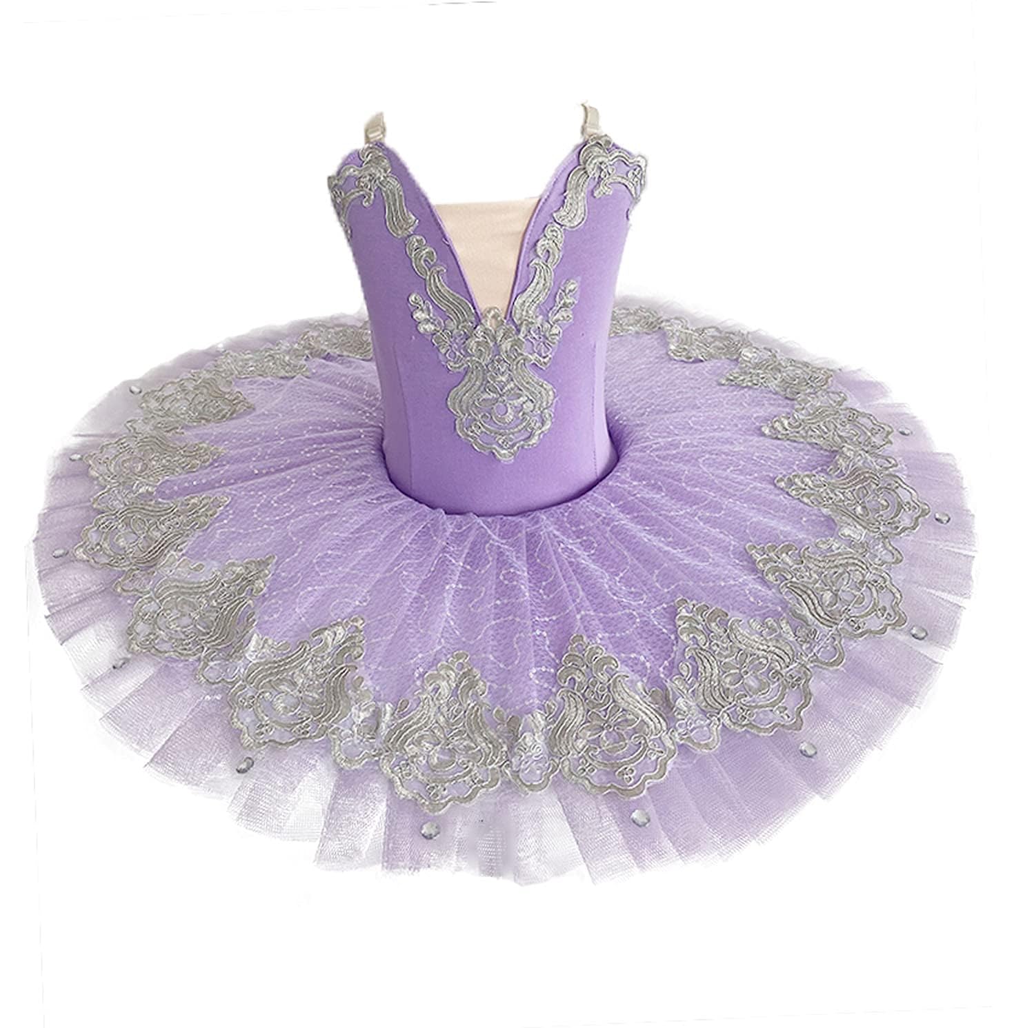 Mädchen Professionell Ballett Tutu Rock Pfannkuchenkleid Puffy Prinzessinnen Kinder Ballerina Tanzen Kostüm