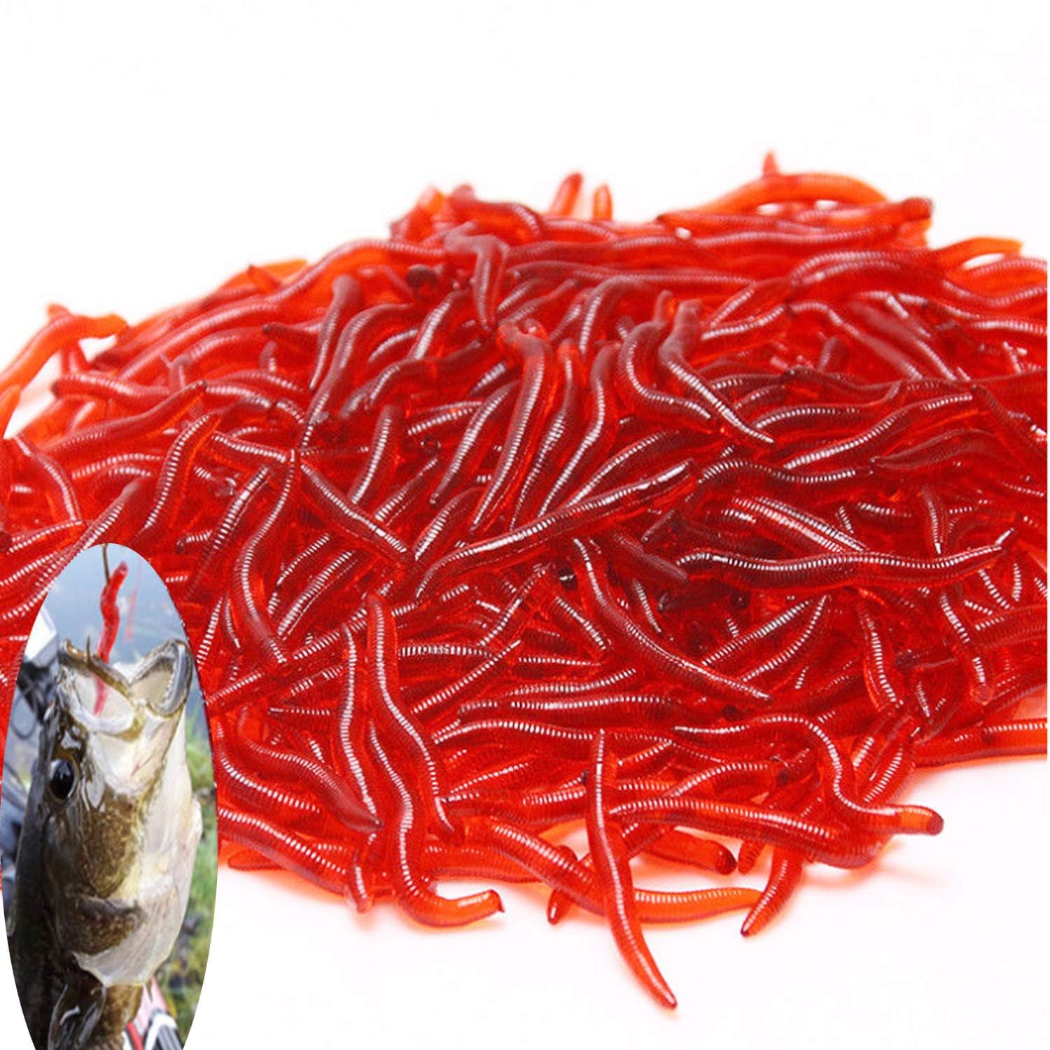 100 PCS Realistic Earthworm Fishing Bait, Soft Artificial Worms for Freshwater and Saltwater Fishing, Earthworm Fishing Bait for Fishing Rod (3.5CM)-picture-10