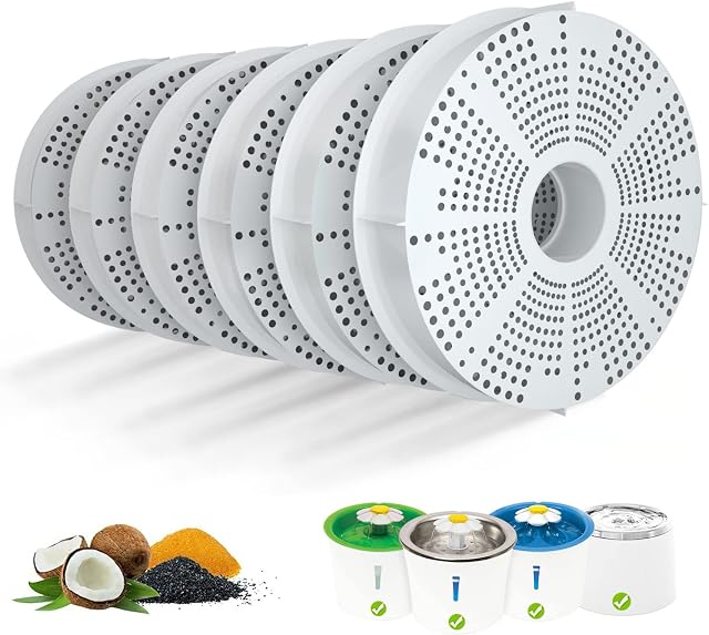 6-Pack For Catit Water Fountain Filter For Catit Flower Fountain Filter Replacement For Catit Design Senses Fountain Filters
