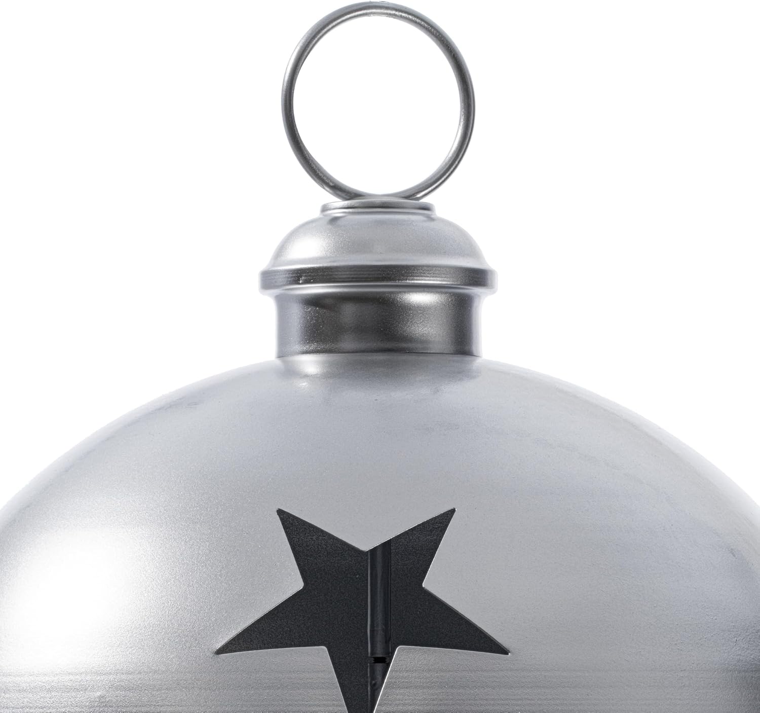 Vickerman 18" Silver Iron Bell Ornament - Timeless Charm with Matte Silver Finish, Traditional Design, Indoor or Covered Outdoor Use, Durable Iron, Disassembles for Efficient Storage, Simple Assembly