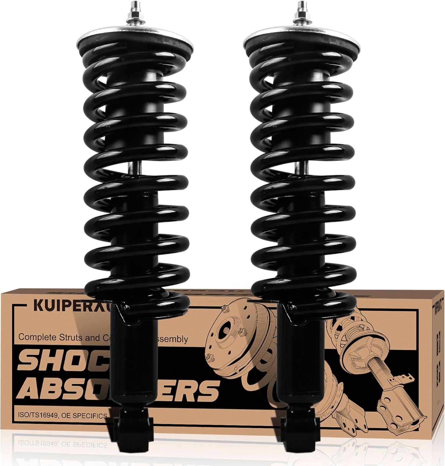 Pair Front Complete Strut Shock Absorbers Spring Assembly 171103 Compatible for 2005-2012 Nissan Pathfinder XTERRA / 2009-2012 Suzuki Equator