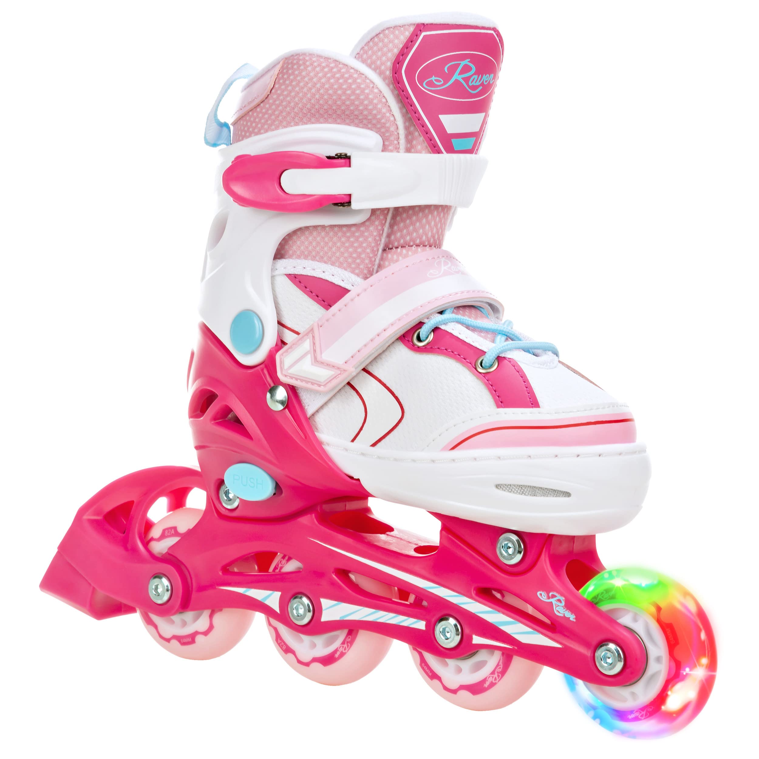 Pattini a rotelle per bambini 3 in 1 regolabili Raven con pattini quad