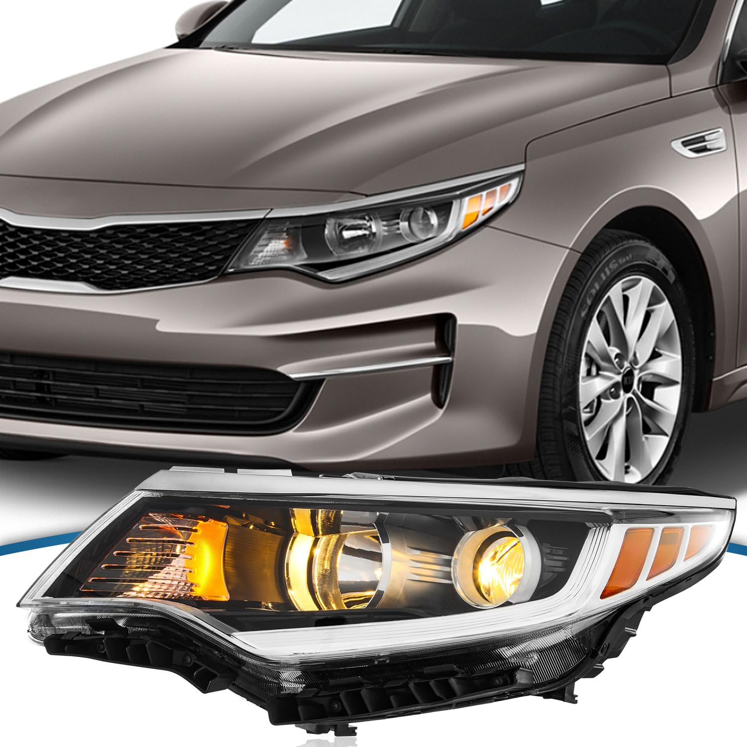 TTUN AUTO Halogen Headlight Driver Side