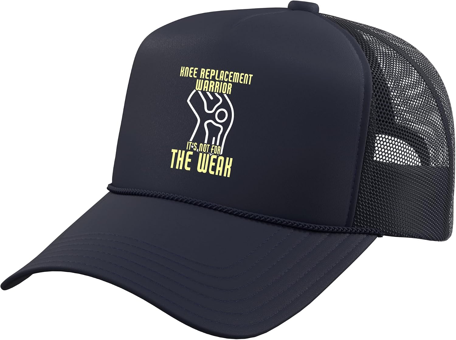 Knee Replacement Warrior Funny Knee Surgery Trucker Hat with Adjustable Mesh Back