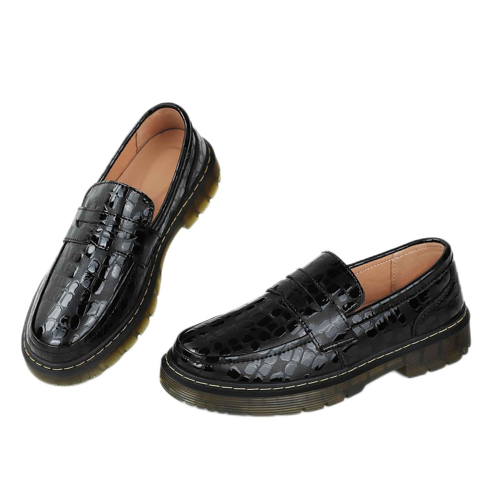 CLAKBLRG Women's Loafers Classic Penny Loafers for Women Fashion Driving Moccasins Women