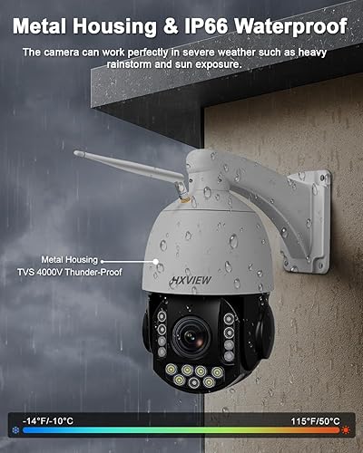 Miniatura 7 de Cámara de seguridad PTZ 4K para exteriores con zoom óptico de 30X, visión nocturna de 1000 pies, cámara IP inalámbrica RTSP WiFi de 8MP 360,