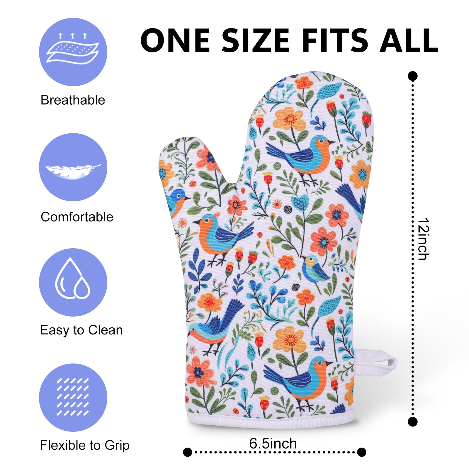 Juego de guantes de horno, regalos para amantes de los pájaros para mujeres, regalos de observación para amantes de los pájaros, mamá, día de la madre, ideas de regalos temáticos de la 4