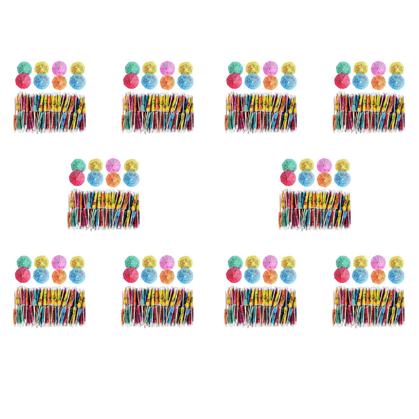 Paraguas de cóctel e higiénicos palillos de dientes decorativos para barra de bar y buffet